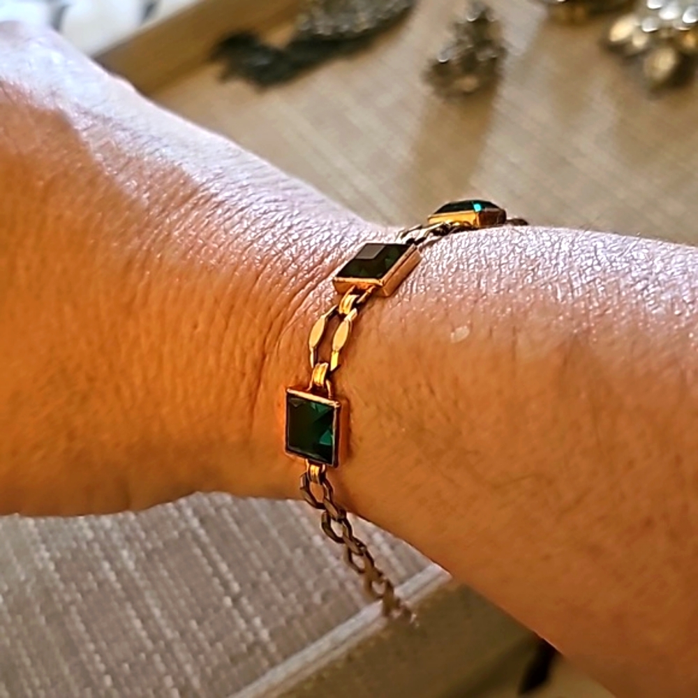 Ross Simmons Emerald Green Stone Bracelet